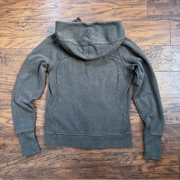 Lululemon • Scuba Hoodie III zip front jacket olive green Heathered Deep Camo - Picture 13 of 16